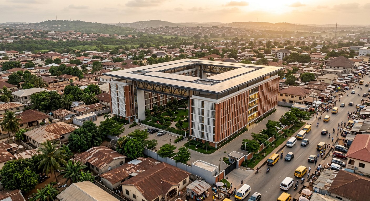 The Loom proposed student residence in Madina, original concept visualisation