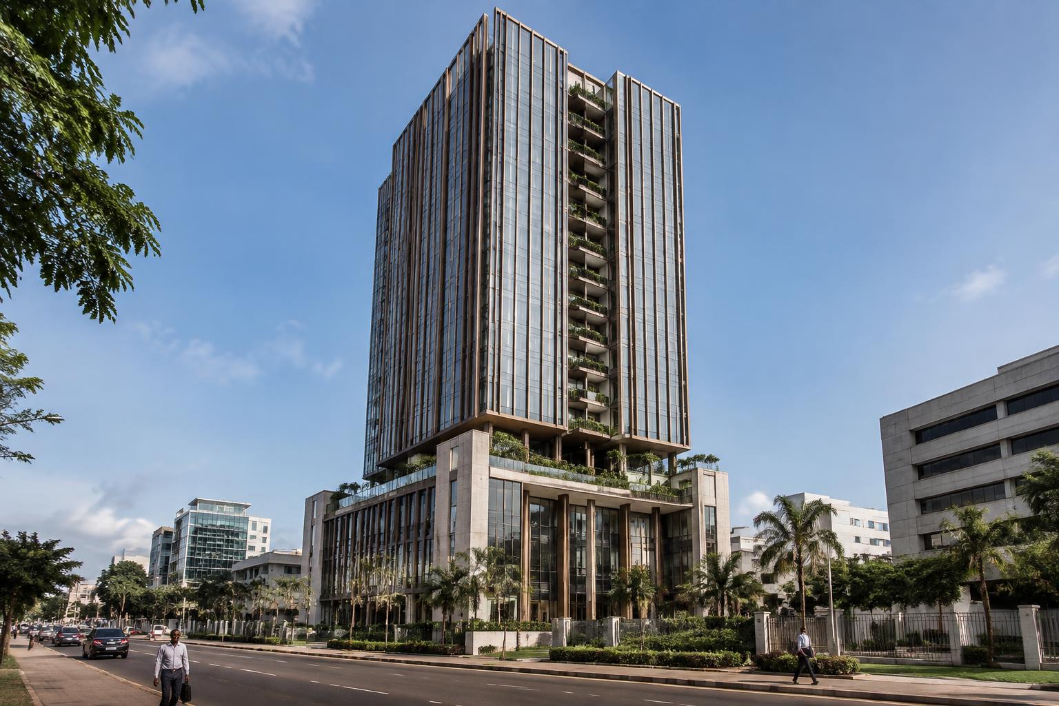 Concept of a contemporary mixed-use investment property in Accra